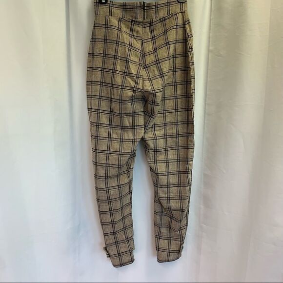 PRETTY Little Things NWT Black Tan Check Peg Leg Pants size 12 - Picture 5 of 13